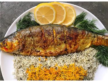 طرز تهیه ماهی شکم پر مجلسی 